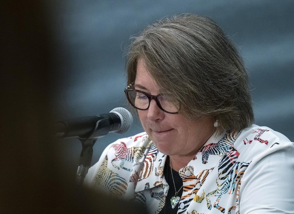 RCMP Commissioner Brenda Lucki testifies at the Mass Casualty Commission inquiry into the mass murders in rural Nova Scotia on April 18/19, 2020, in Halifax on Wednesday, Aug. 24, 2022. Gabriel Wortman, dressed as an RCMP officer and driving a replica police cruiser, murdered 22 people. THE CANADIAN PRESS/Andrew Vaughan