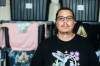 MIKAELA MACKENZIE / WINNIPEG FREE PRESS Sean Rayland-Boubar, owner of Red Rebel Armour, poses for a portrait in his business space in Winnipeg on Tuesday, Aug. 2, 2022. Red Rebel Armour is an Indigenous-owned streetwear company with a goal of providing employment and opportunity to people leaving the criminal justice system. For Gabby story. Winnipeg Free Press 2022.