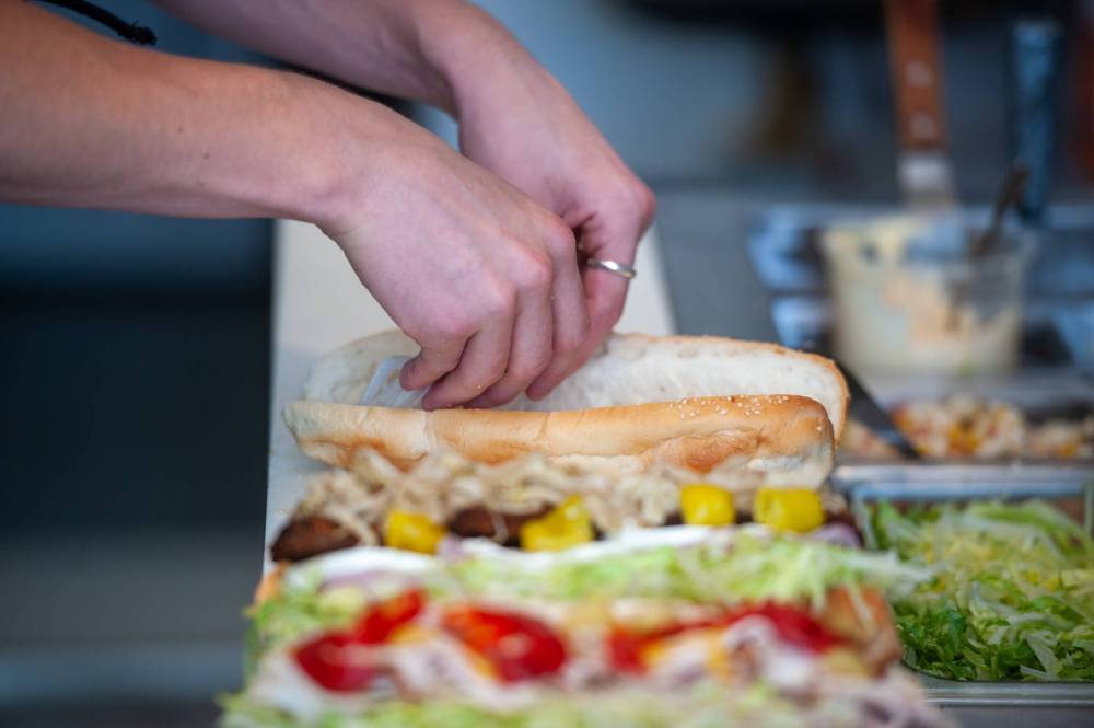 ETHAN CAIRNS / WINNIPEG FREE PRESS
The bulk of the components in Hoagie Boyz’s sandwiches are made in-house.