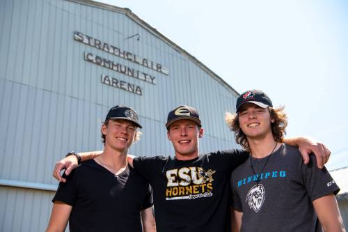 ALEX LUPUL / FREE PRESS FILES
                                From left, Morgan, Noah and Conor Geekie.
