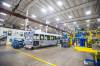 Bus shells are assembled in the massive New Flyer factory in Transcona. (Mikaela MacKenzie / Winnipeg Free Press)