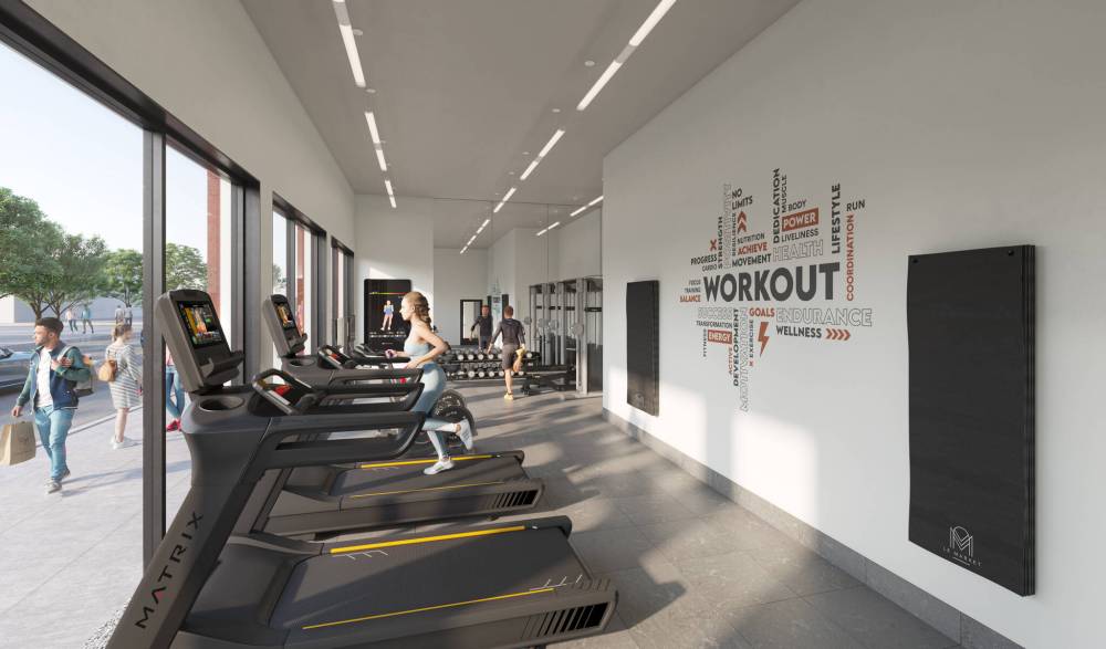 SUPPLIED
A commercial-grade fitness centre will be available for tenant use.