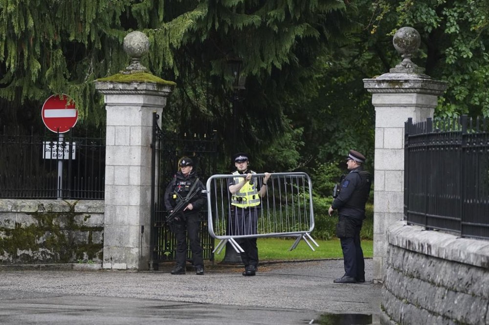 Barriers are moved into place at the entrance to Balmoral in Scotland, where the Queen is under medical supervision, Thursday, Sept. 8, 2022. Buckingham Palace says Queen Elizabeth II has been placed under medical supervision because doctors are “concerned for Her Majesty’s health.” Members of the royal family traveled to Scotland to be with the 96-year-old monarch. The announcement comes a day after the queen canceled a virtual meeting of her Privy Council when doctors advised her to rest following a full day of events on Tuesday, when she formally asked Liz Truss to become prime minister. (Andrew Milligan/PA via AP)