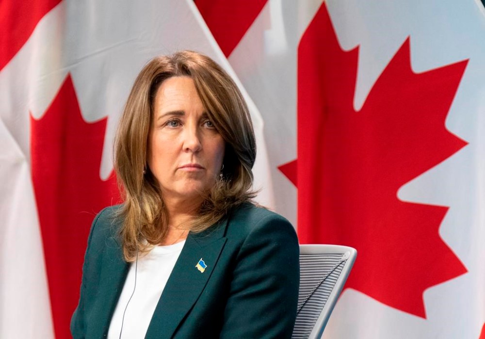 Senior Deputy Governor of the Bank of Canada Carolyn Rogers participates in a news conference, Wednesday, April 13, 2022 in Ottawa. THE CANADIAN PRESS/Adrian Wyld