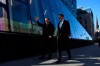 Conservative MP and leadership candidate Pierre Poilievre walks with his caucus colleague Andrew Scheer, a former leader of the party, as they arrive for a press conference outside the Bank of Canada in Ottawa, on Thursday, April 28, 2022. Poilievre is tapping Scheer to serve as his chief lieutenant in the House of Commons, as the newly minted Conservative leader prepares his party for next week's return of Parliament. THE CANADIAN PRESS/Justin Tang