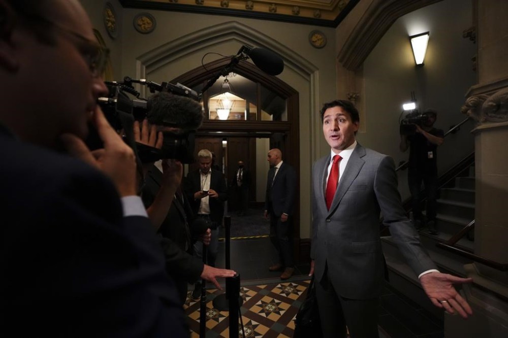 Prime Minister Justin Trudeau comments on Hockey Canada as he arrives on Parliament Hill in Ottawa on Thursday, Oct. 6, 2022. THE CANADIAN PRESS/Sean Kilpatrick