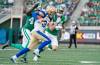 The Bombers rallied from behind in last week’s Labour Day game, erasing a 14-0 Saskatchewan lead en route to a 20-18 victory at Mosaic Stadium. (Liam Richards / The Canadian Press files)