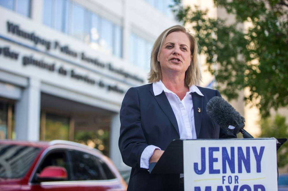 MIKAELA MACKENZIE / WINNIPEG FREE PRESS
Mayoral candidate Jenny Motkaluk filed a complaint to the police board this week, asking for the chief’s dismissal, under its rules of practice and procedure.