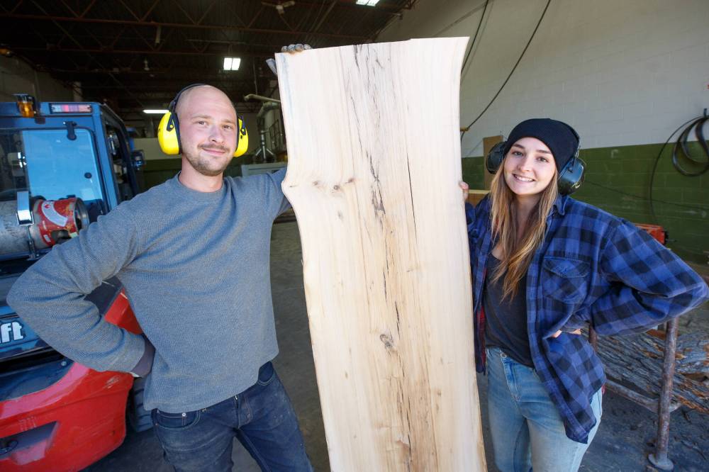 Carlee Farmer and her partner Mike McGarry, owners of Urban Lumber.