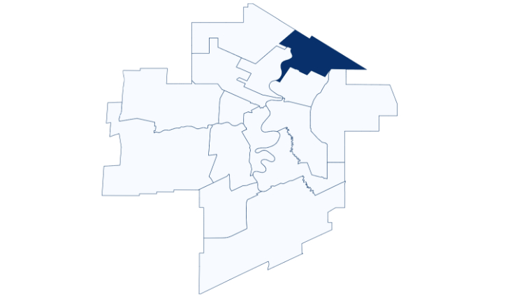 WINNIPEG FREE PRESS
North Kildonan ward boundary map.