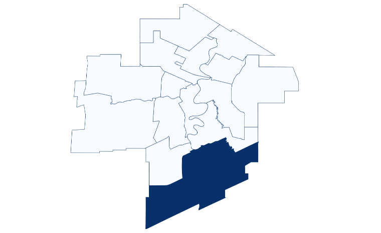 WINNIPEG FREE PRESS
St. Norbert - Seine River ward boundary map.