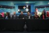 Canadian Paralympic Committee vice president Gail Hamamoto, from left to right, Whistler Mayor Jack Crompton, Musqueam Indian Band Chief Wayne Sparrow, Squamish Nation councillor Wilson Williams, Tsleil-Waututh Nation Chief Jen Thomas and Canadian Olympic Committee president Tricia Smith attend a news conference about their 2030 Olympic bid, in Vancouver, B.C., Friday, Oct. 28, 2022. The government of British Columbia said it will not support an Indigenous-led bid to host the 2030 Olympics in the province. THE CANADIAN PRESS/Darryl Dyck