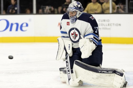 Connor Hellebuyck has been nothing short of brilliant. (Ellen Schmidt / The Associated Press files)