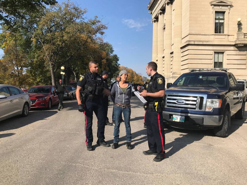 CAROL SANDERS / WINNIPEG FREE PRESS
Trina Francois, also known as Si Pih Ko, was accused of breaching the peace.