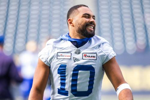 Nic Demski's nine touchdowns are the most he’s had in a season and his 52 catches for 613 yards put him on pace to set new career highs across the board. (Mikaela MacKenzie / Winnipeg Free Press)