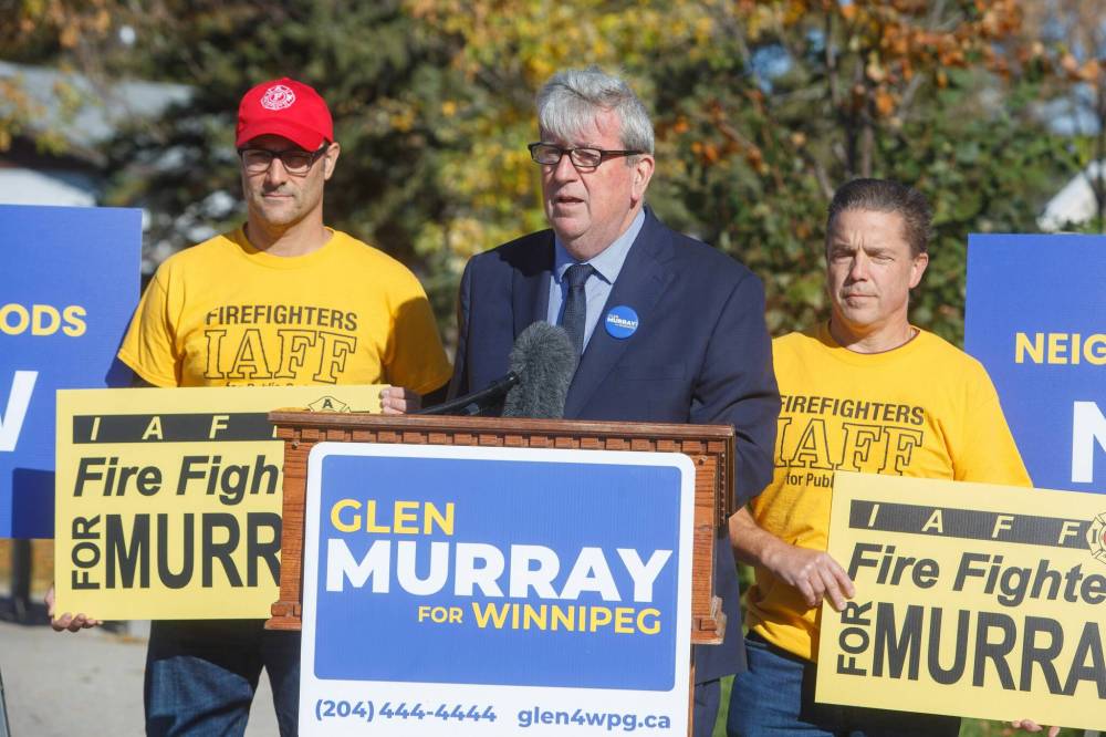MIKE DEAL / WINNIPEG FREE PRESS
“I did not take my problems to work in my view… If I misspoke (initially) I apologize, but I get asked a lot of questions in a day. I hope that’s quite clear,” Glen Murray said Friday.