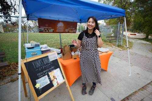 Photos by MIKE DEAL / WINNIPEG FREE PRESS
                                Katahira at the Wolseley Farmer&rsquo;s Market recently.