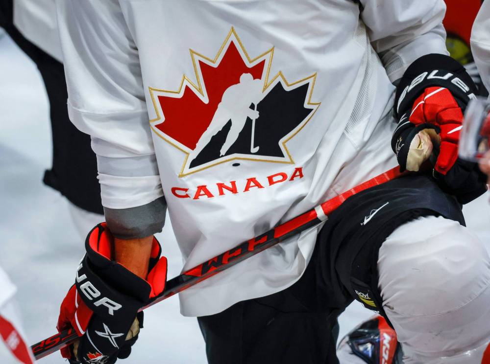 Jeff McIntosh / The Canadian Press files
With its public image in tatters, its marquee sponsors in full retreat and its CEO and board forced to resign, Hockey Canada finds itself fighting for its very existence.
Toronto lawyer Andrea Skinner has been appointed interim chair of Hockey Canada’s board of directors. A Hockey Canada logo is shown on the jersey of a player with Canada’s National Junior Team during a training camp practice in Calgary, Tuesday, Aug. 2, 2022.THE CANADIAN PRESS/Jeff McIntosh