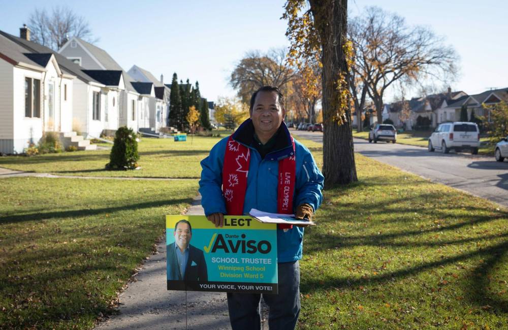 JESSICA LEE / WINNIPEG FREE PRESS
School trustee candidate Dante Aviso said he organized one fund-raising event, featuring music and a fashion show, to raise money for his campaign.