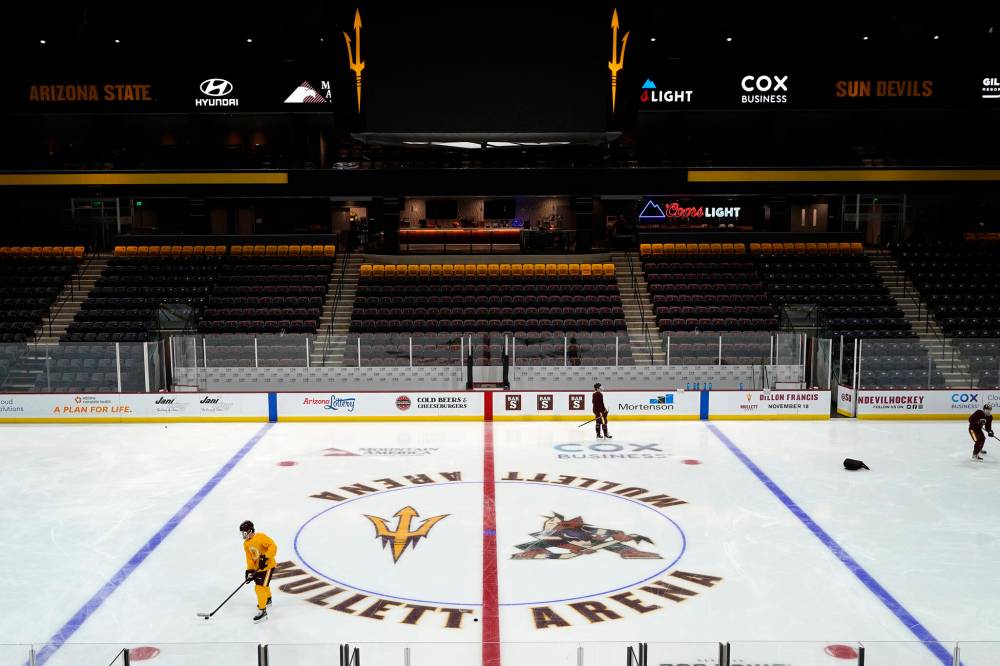 ROSS D. FRANKLIN / THE ASSOCIATED PRESS FILES
There is no other venue in the NHL such as the Mullett Arena that offers such an intimate setting or feel, with all 5,026 seats providing a premier view of the action.