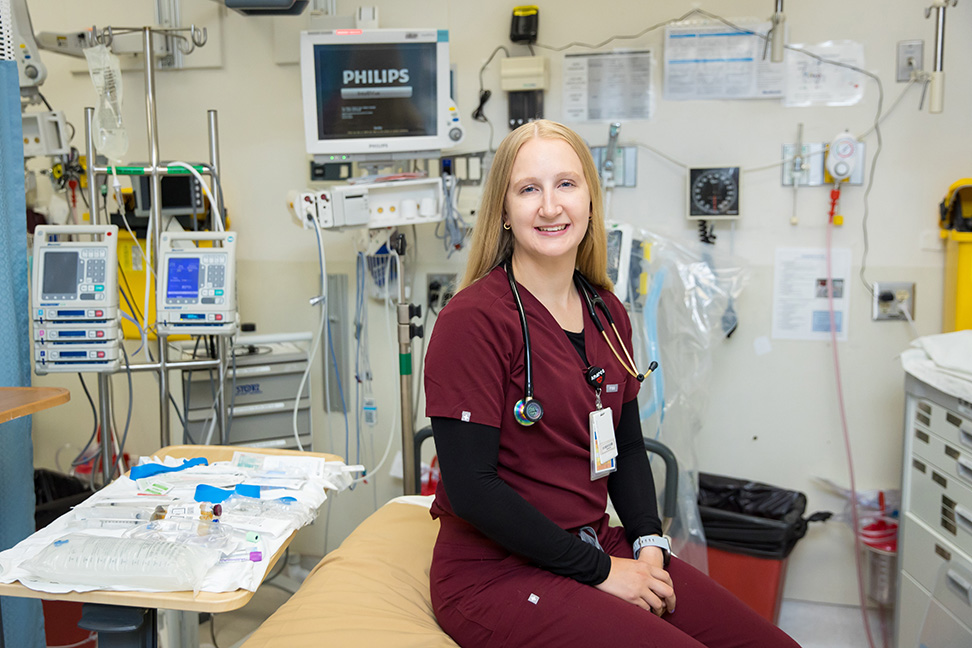 Andrea Budnick has been an Emergency Department nurse since 2019. Community donors are enhancing the Emergency Department redevelopment and expansion project that is underway at the Hospital.