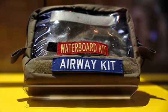 A waterboarding kit is seen at the International Spy Museum in Washington, D.C. (Jacquelyn Martin / The Associated Press files)