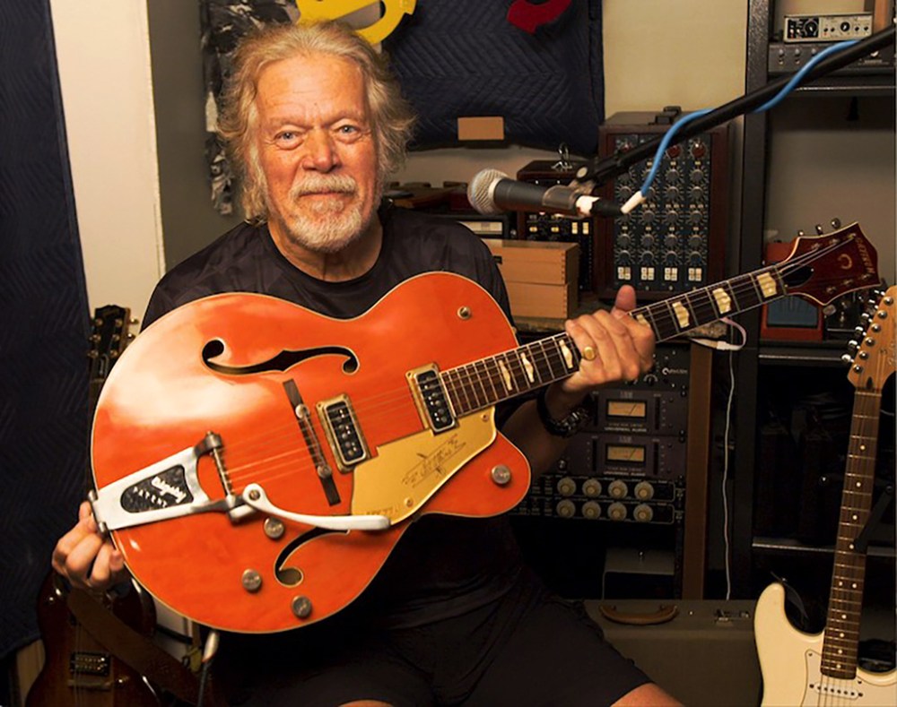 Randy Bachman with the guitar he purchased to trade with Japanese musician Takeshi for his beloved Gretsch guitar, which was stolen in 1976. (Randy Bachman)