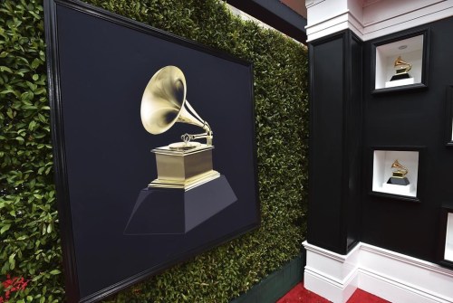 FILE - A view of the red carpet at the 64th annual Grammy Awards at the MGM Grand Garden Arena is photographed on Sunday, April 3, 2022, in Las Vegas. The Recording Academy will announce nominees for its 65th Grammy Awards on Tuesday, Nov. 15 with a couple of significant additions, including a special song for social change award and five new categories. The Grammy Awards will be handed out Feb. 5 in Los Angeles. (Photo by Jordan Strauss/Invision/AP, File)