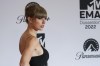 Taylor Swift poses for photographers upon arrival at the European MTV Awards 2022 in Dusseldorf, Germany, Sunday, Nov. 13, 2022. (AP Photo/Martin Meissner)