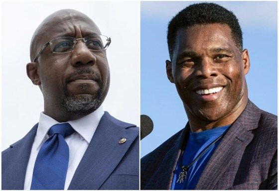 Sen. Raphael Warnock, D-Ga., left, and Republican Senate candidate Herschel Walker (The Associated Press files)