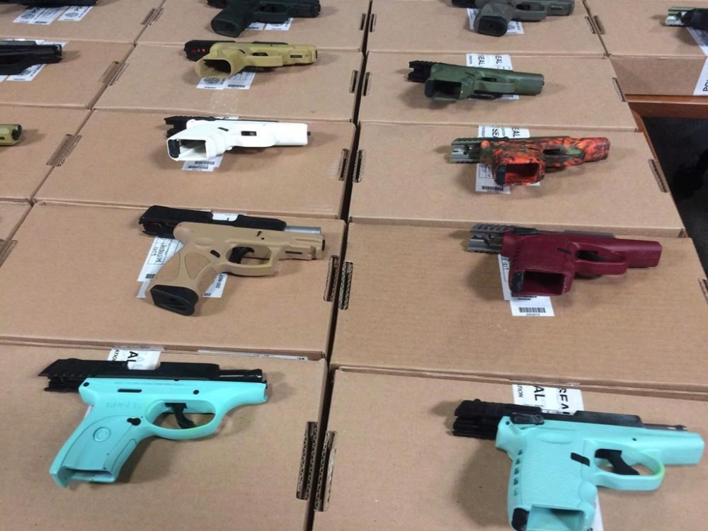 Seized firearms are seen in this file photo on display during a Toronto Police Service press conference on Thursday in Toronto on Friday, June 22, 2018. THE CANADIAN PRESS/Peter Goffin