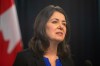 Alberta Premier Danielle Smith speaks at a press conference after the Speech from the Throne in Edmonton, on Tuesday, November 29, 2022. THE CANADIAN PRESS/Jason Franson