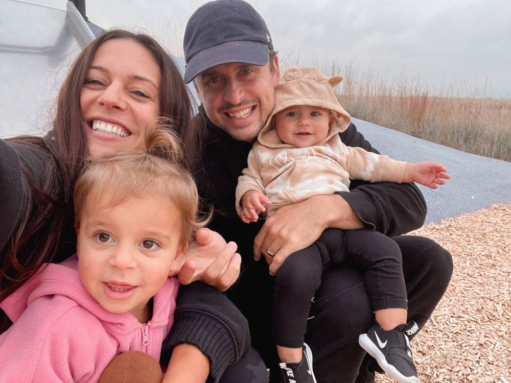 Team Collaros: Zach, Nicole and their daughters Sierra (left) and Capri. (Supplied)