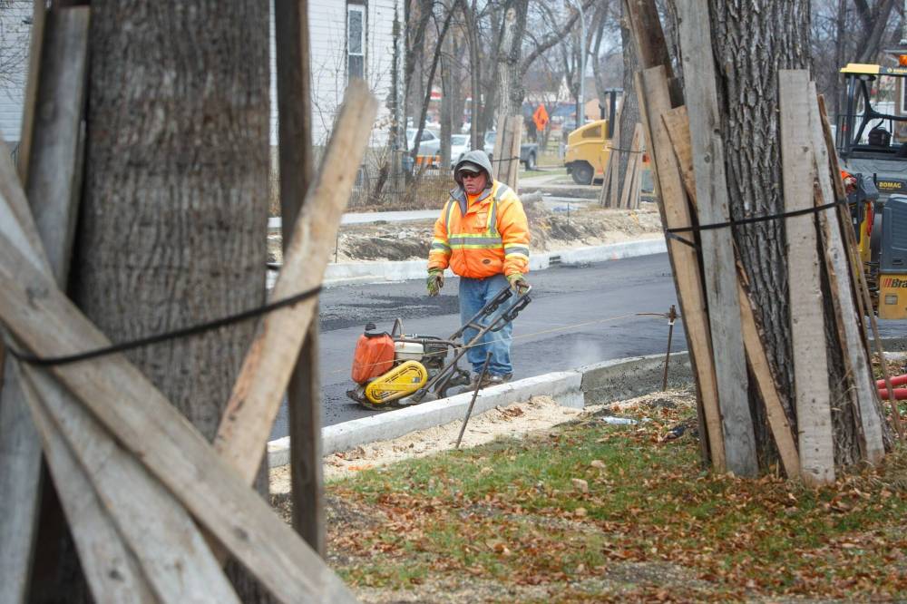According to a city notice, work on Canora Street was expected to take about six weeks; however work started in early August and took about three months to complete. (Mike Deal / Winnipeg Free Press)