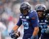 Running back Andrew Harris will face off against his former team in the Grey Cup. (Mark Blinch / The Canadian Press files)