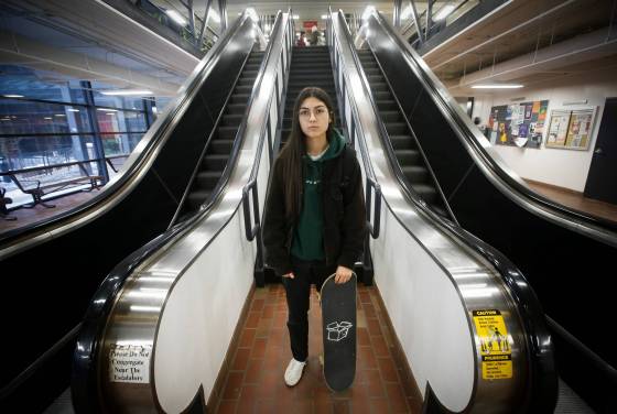When Maddy Nowosad and her friends started a zine for queer skaters, they were told they couldn’t openly share it in the YFC space. (John Woods / Winnipeg Free Press)