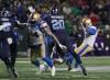 PAUL CHIASSON / THE CANADIAN PRESS
                                Toronto Argonauts defensive back Tarvarus McFadden moves in as Winnipeg Blue Bombers kicker Marc Liegghio attempts a late field goal. The kick was partially blocked and that was that for the Bombers.