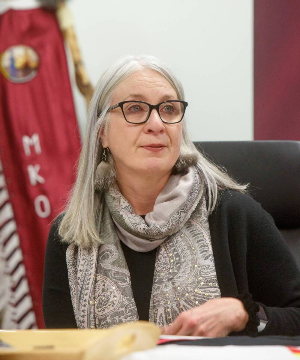 Indigenous Services Minister Patty Hajdu announced Friday that $23 million will be used to make systemic changes to the way First Nations residents access and receive services. (Mike Deal / Winnipeg Free Press)
MIKE DEAL / WINNIPEG FREE PRESS A teary eyed Patty Hajdu, Minister of Indigenous Services, during the announcement of investments to support First Nations health and community safety initiatives in Northern Manitoba. Grand Chief Garrison Settee of the Manitoba Keewatinowi Okimakanak (MKO), and Dr. Barry Lavallee, CEO of Keewatinohk Inniniw Minoayawin Inc. (KIM) were also in attendance. See Malak Abas story 221125 - Friday, November 25, 2022.