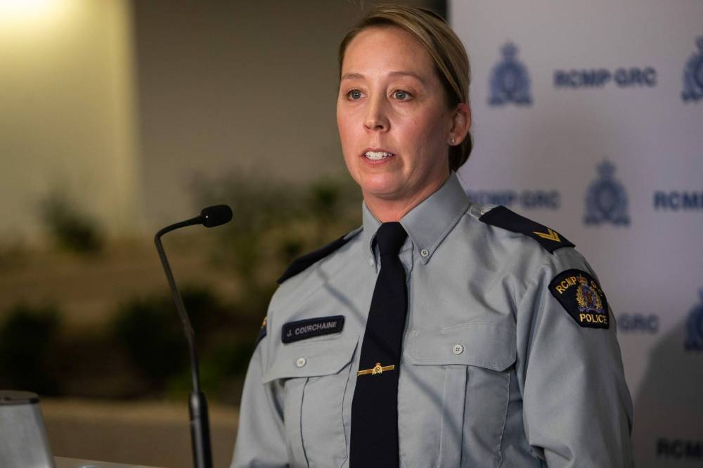 As of Saturday afternoon, the suspect had not yet been located and police were asking for the public’s help in finding him, says RCMP Cpl. Julie Courchaine. (Daniel Crump / Winnipeg Free Press)