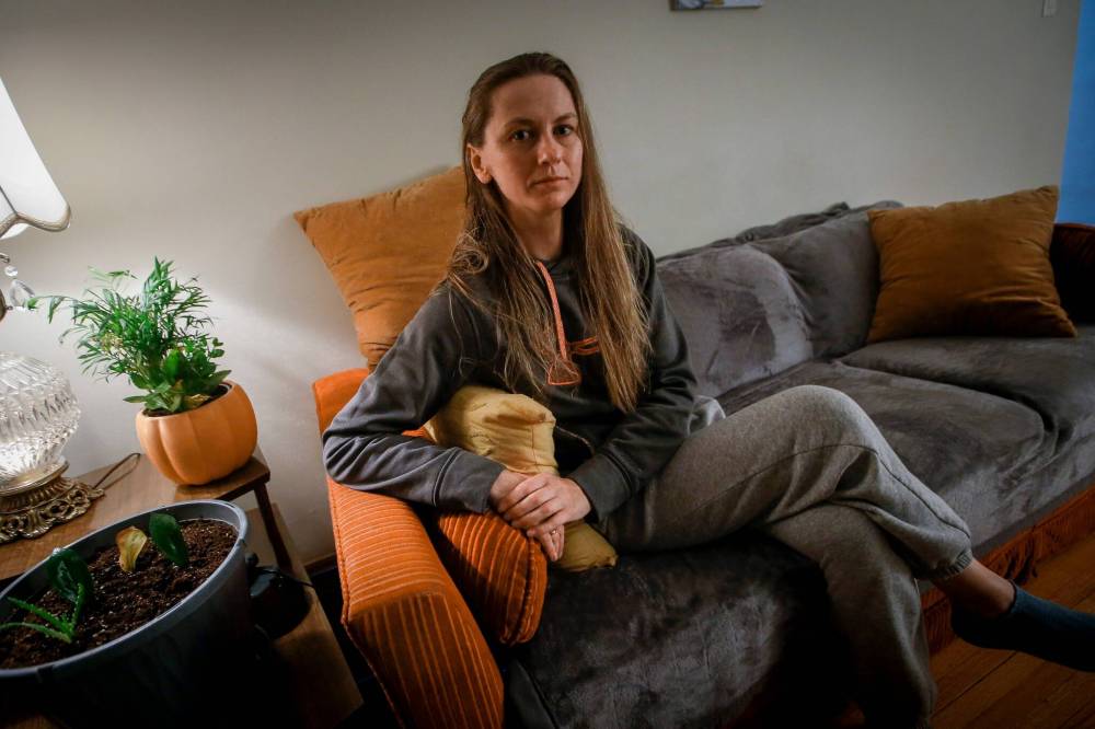 Holovina wants to make Christmas as normal as possible for her 17- and 11-year-old sons. (John Woods / Winnipeg Free Press)