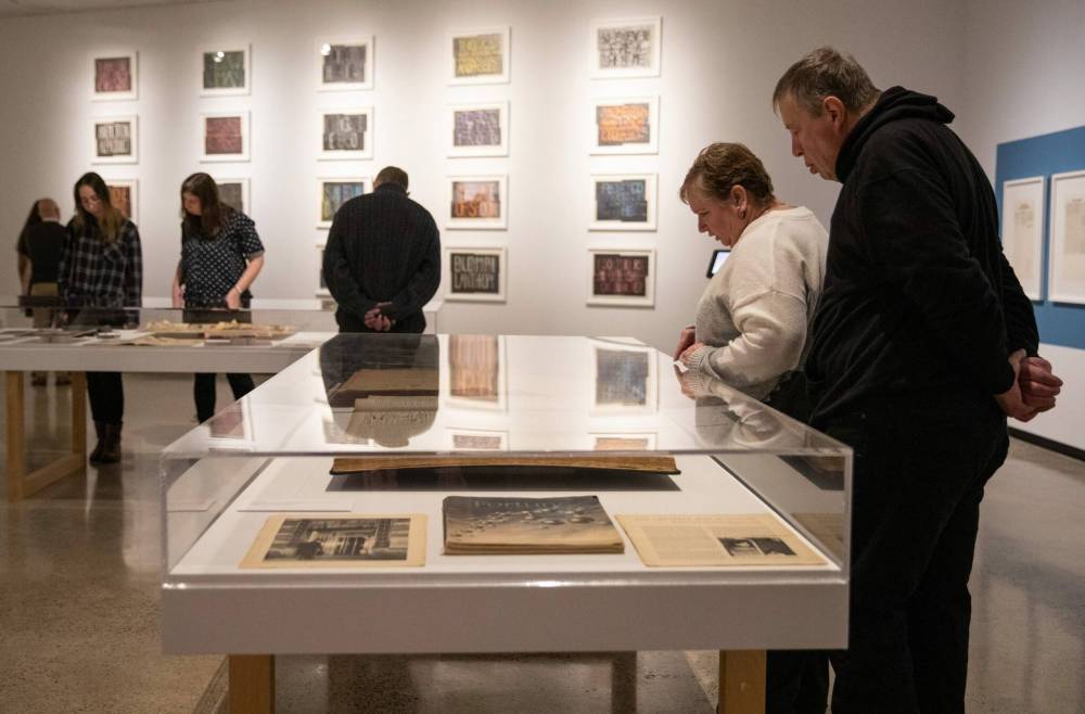 HIstoric issues of the paper and a collection of photographs will be on display at the Winnipeg Art Gallery until May 21, 2023. (Jessica Lee / Winnipeg Free Press)