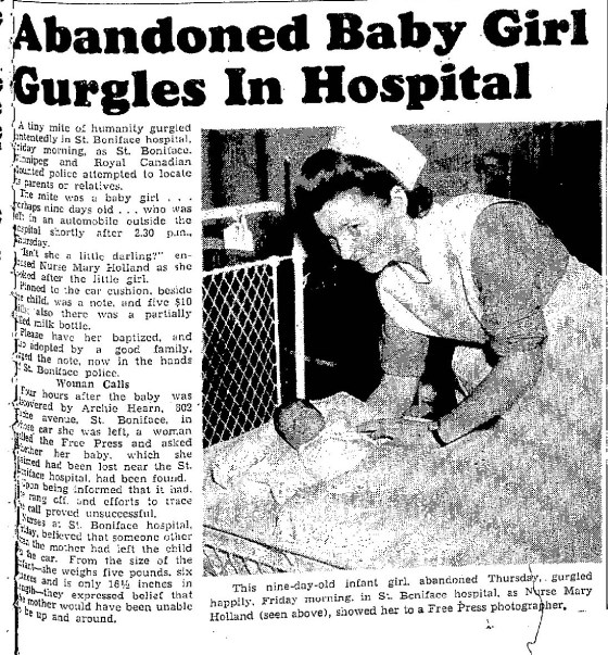 From the front page of the Winnipeg Free Press, July 24, 1942.