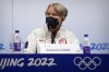 FILE - United States Olympic and Paralympic Committee Board Chairperson and President Susanne Lyons speaks during a press conference at the 2022 Winter Olympics on Feb. 4, 2022, in Beijing. Lyons conceded Monday, Dec. 12, 2022, that it would be “impossible” to monitor which athletes have supported the war in Ukraine if a plan is devised to allow some Russians to compete as neutrals in international competitions, and potentially the Olympics. (AP Photo/Mark Schiefelbein, File)