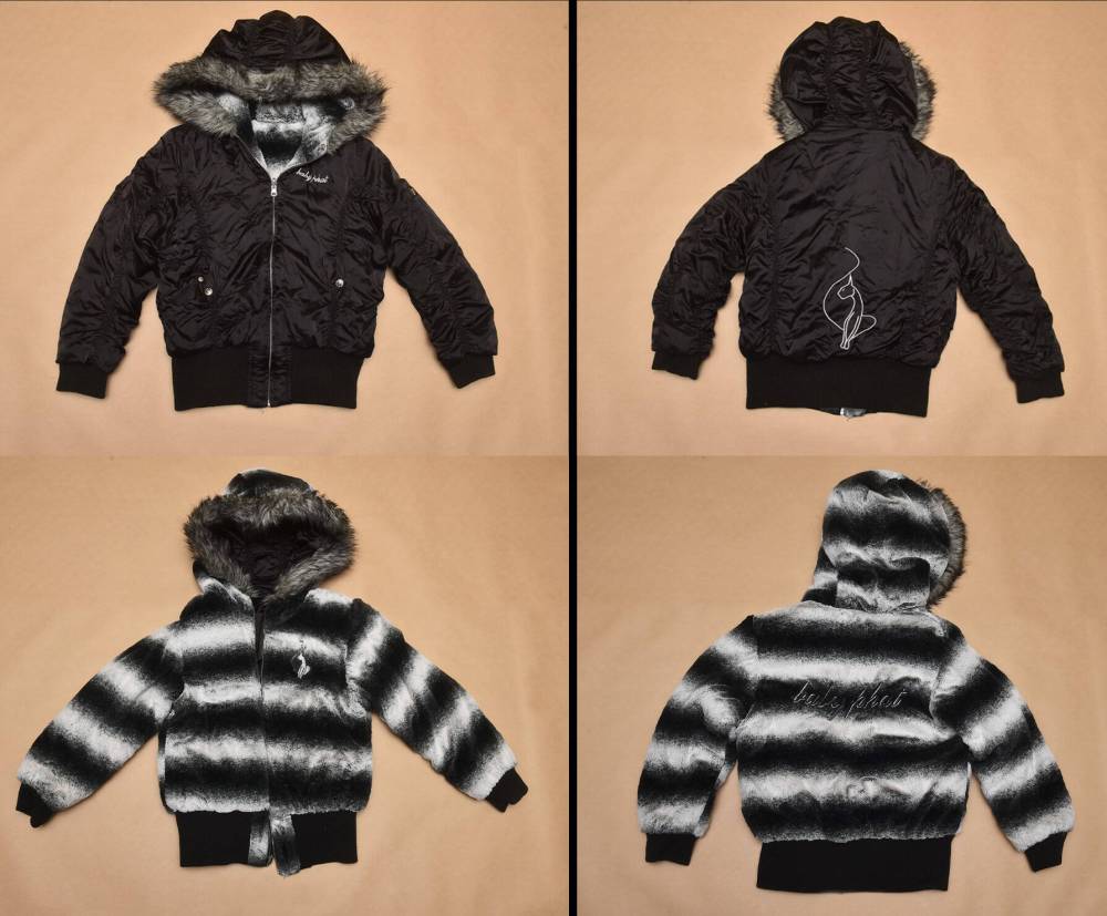 WPS HANDOUT
Police released photographs of a reversible jacket they believe is similar to one the unidentified victim wore. The jacket has the words “baby phat” and a cat-like logo on the front and back and has a fur-lined hood.