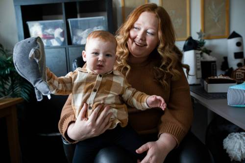 Daniel Crump / Winnipeg Free Press
                                Ashley Wright is looking forward to the day in the near future when Emerson can actively participate in the toy-making by suggesting what children his age might be interested in.