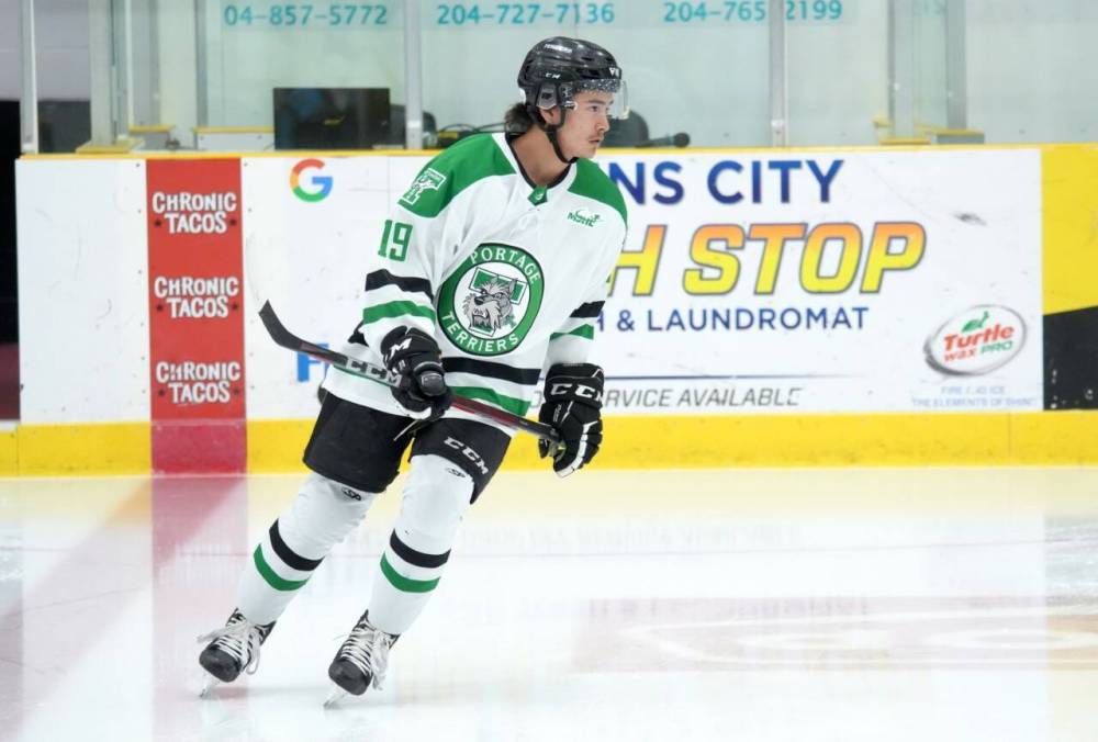 Scott Stroh photo
Defenceman Hayden Lacquette has become a key cog in Portage’s attack.