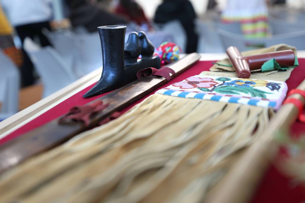 RUTH BONNEVILLE / WINNIPEG FREE PRESS
Chief Yellow Quill’s ceremonial pipe which was used during the signing of treaty one in 1874.