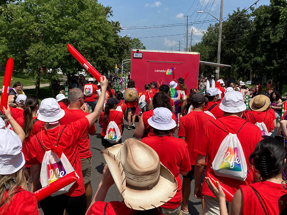 Canada Life Assurance Company employees celebrating Pride.