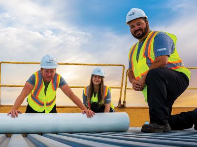 Transcona Roofing tailors career developments to each employee based on the strengths identified in their talent assessment test.
