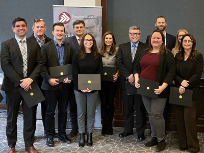 Workers Compensation Board of Manitoba leaders participating in the Executive Education Advanced Program in Management, Leadership and Strategy at the Asper School of Business, University of Manitoba.